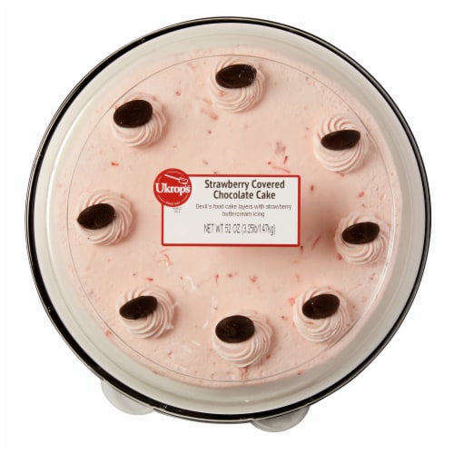 Ukrop's™ Strawberry Covered Chocolate Cake Perspective: top