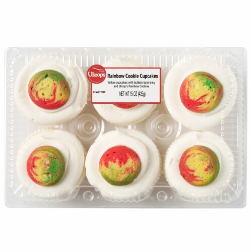 Ukrop's™ Rainbow Cookie Cupcakes Perspective: top