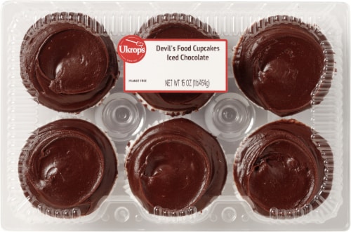 Ukrop's™ Devil's Food Cupcakes Iced Chocolate Perspective: top