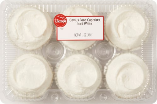 Ukrop's™ Devil's Food Cupcakes Iced White Perspective: top