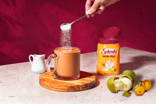 Splenda Monk Fruit Zero Calorie Granulated Sweetener Jar Perspective: top