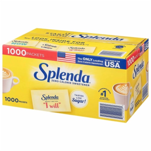 Splenda Zero Calorie Sweetener Packets (1,000 Count) Perspective: top