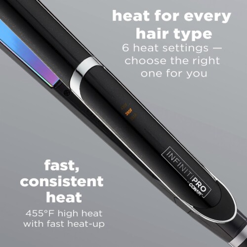 InfinitiPro by Conair 1-in. Rainbow Titanium Flat Iron (Pack of 2) Perspective: top