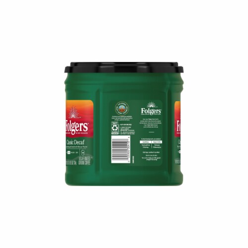 Folgers Classic Medium Roast Ground Coffee Decaf 25.9 oz (Pack of 14) Perspective: top