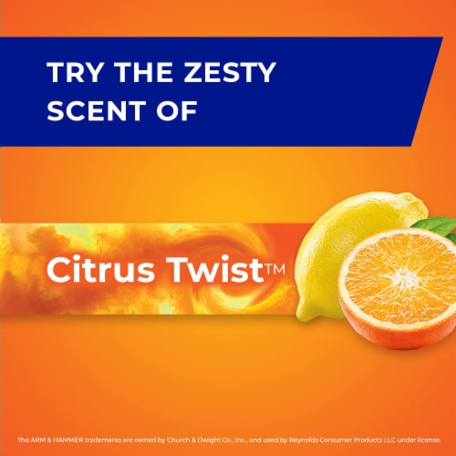 Hefty Ultra Strong Tall Kitchen Drawstring Trash Bags, Citrus Twist, (Pack of 20) Perspective: top