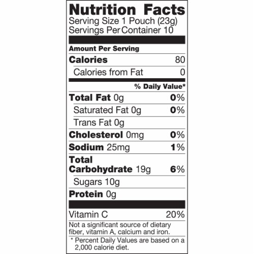 Fruit Flavored Snacks Treat Pouches (Pack of 4) Perspective: top