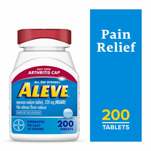 Tablets Easy Open Arthritis Cap Naproxen Sodium Pain Reliever (Pack of 12) Perspective: top