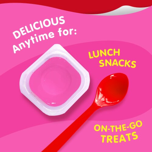 Snack Pack Pink STARBURST Flavored Juicy Gels Cups (Pack of 48) Perspective: top