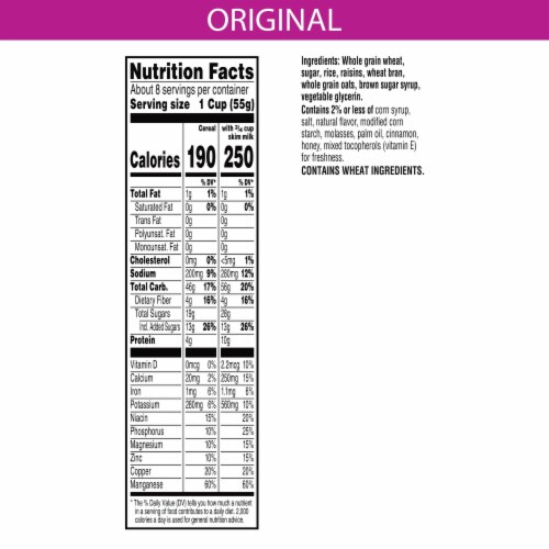 Kellogg's Raisin Bran Original Breakfast Cereal (Pack of 12) Perspective: top