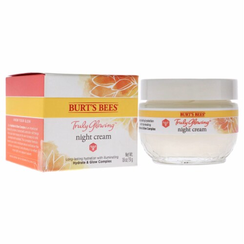 Burt S Bees Hydrating Night Cream Moisturizer for Normal Skin 1.8 Fluid Ounces (Pack of 4) Perspective: top
