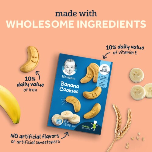 Gerber Snacks for Baby Lil Biscuits, 4.44 Ounce (Pack of 18) Perspective: top