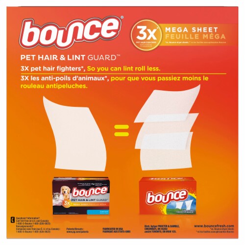Bounce Pet Hair and Lint Guard Mega (Pack of 3) Perspective: top