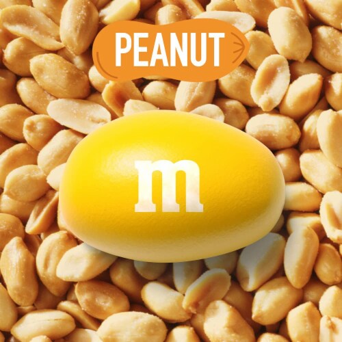 M&M S Peanut Milk Chocolate Sharing Size - 10.05 Oz Resealable Bag (Pack of 32) Perspective: top