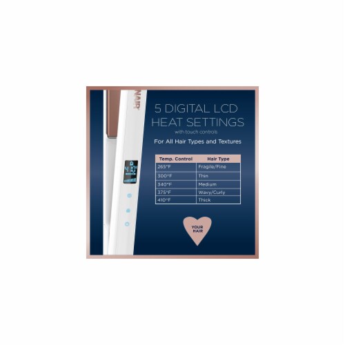 Ceramic Flat Iron Digital 1.0-Inch Straighten and Shine for Salon (Pack of 6) Perspective: top