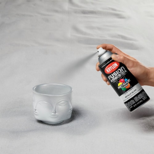Krylon® Fusion All-in-One™ Metallic Spray Paint & Primer - Silver Perspective: top