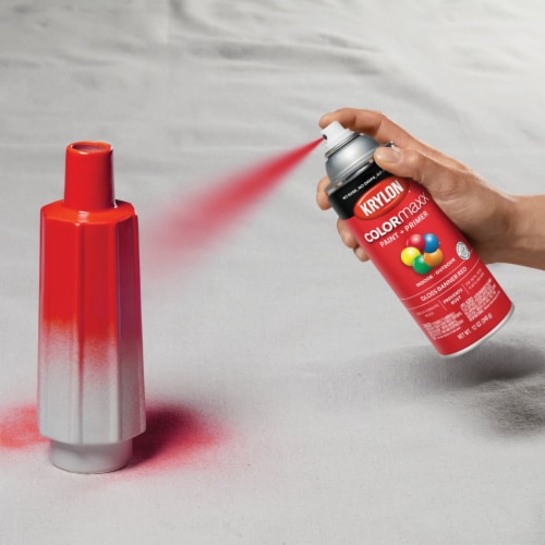 Krylon® Color Maxx Gloss Banner Red Paint and Primer Spray Perspective: top