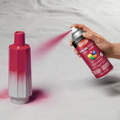 Krylon® ColorMaxx Gloss Cherry Red Spray Paint & Primer Perspective: top