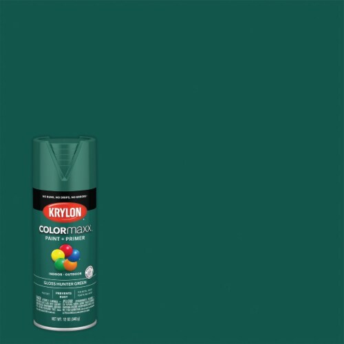 Krylon® Colormaxx Gloss Hunter Green Paint & Primer Perspective: top