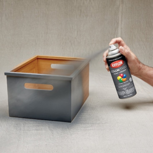 Krylon® ColorMaxx Indoor/Outdoor Gloss Smoke Gray Spray Paint and Primer Perspective: top