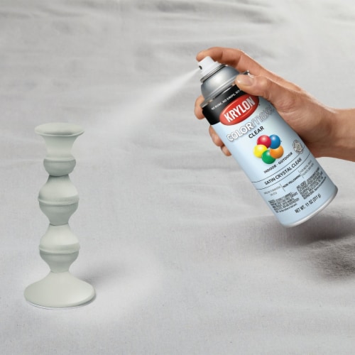 Krylon® ColorMaxx™ Clear Spray Paint - Satin Crystal Clear Perspective: top