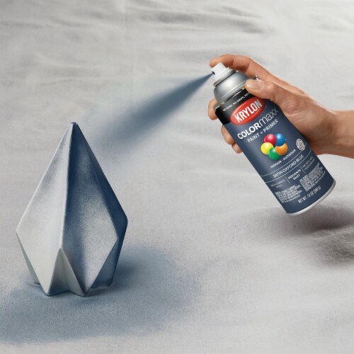 Krylon® ColorMaxx Satin Oxford Blue Indoor/Outdoor Spray Paint + Primer Perspective: top