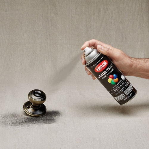 Krylon® ColorMaxx™ Indoor/Outdoor Spray Paint + Primer - Semi-Gloss Black Perspective: top