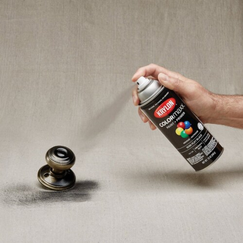 Krylon® ColorMaxx™ Indoor/Outdoor Spray Paint + Primer - Semi-Gloss Black Perspective: top