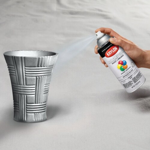 Krylon® ColorMaxx™ Indoor/Outdoor Paint & Primer - Metallic Silver Perspective: top