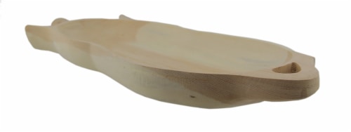 Hand Carved Wooden Pig Platter Decorative Serving Tray 24 inch Perspective: top