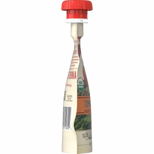 Muir Glen™ Organic Resealable Pouch Double Concentrated Tomato Paste Perspective: top