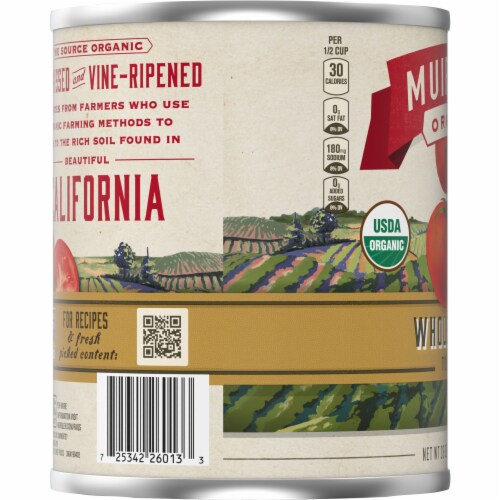 Muir Glen Organic Whole Peeled Canned Tomatoes Perspective: top