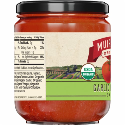 Muir Glen™ Organic Garlic Cilantro Salsa Perspective: top
