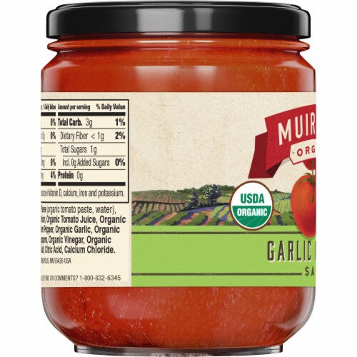 Muir Glen™ Organic Garlic Cilantro Salsa Perspective: top