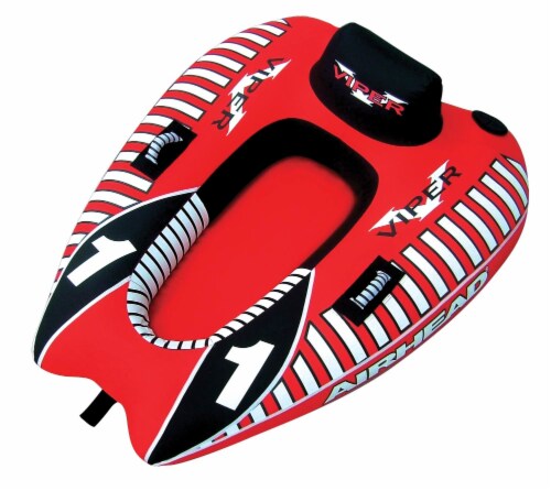 AIRHEAD Viper 1 Single Rider Cockpit Inflatable Towable Tube w/ Tow Rope AHTR-22 Perspective: top