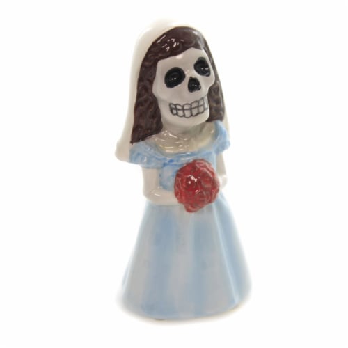 Tabletop Love Never Dies Set/2 Salt Pepper Shakers Day Of Dead 10773 Perspective: top