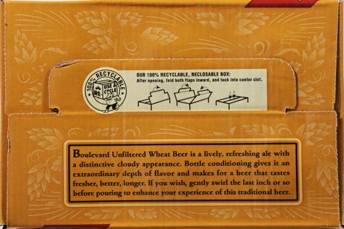 Boulevard Brewing Wheat Company Beer Perspective: top