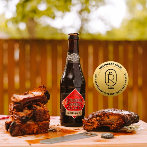 Boulevard Bourbon Barrel Quad Craft Beer Perspective: top