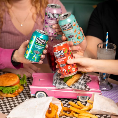 Quirk Fountain Fizz Hard Seltzer Variety 12pk Cans Perspective: top
