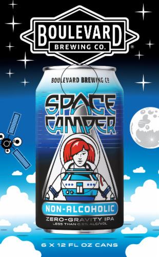 Boulevard Brewing Co® Space Camper Non-Alcholic Zero-Gravity IPA Craft Beer Perspective: top
