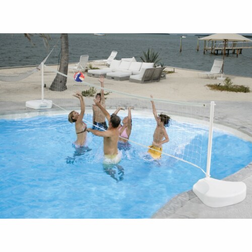 Dunn-Rite V400 WaterVolly Swimming Pool Volleyball Set With Ball And 24