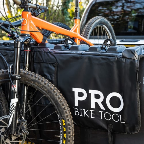 PRO BIKE TOOL 6 Bike Tailgate Pad - Premium Truck Bike Pads for Mountain Bikes Perspective: top