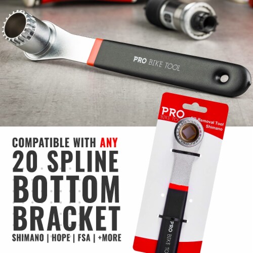 PRO BIKE TOOL Bottom Bracket Tool - Removing Splined BBs for Bicycle Repair Perspective: top