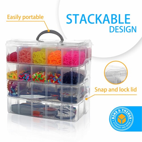 Bins  Things 4-Tier, 40 Comprt Stackable Storage Container Perspective: top