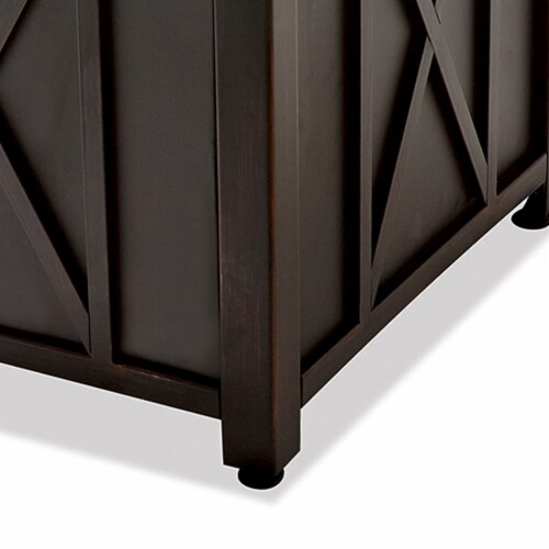 Endless Summer 30,000 BTU LP Gas Outdoor Fire Pit Table with Lava Rock, Bronze Perspective: top