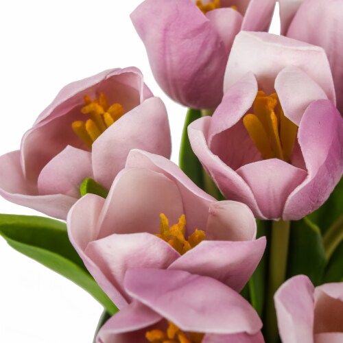 9 Mauve Tulip Bouquet Perspective: top