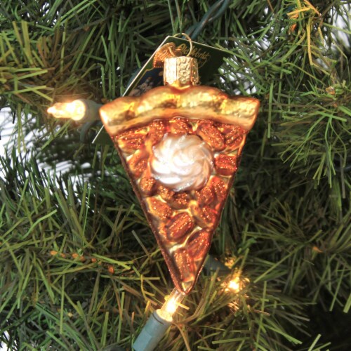 Old World Christmas Piece Of Pecan Pie Glass Southern Favorite 32453 Perspective: top