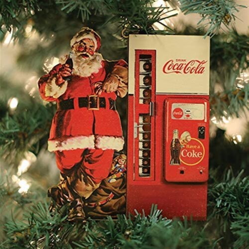 Ginger Cottages Coca-Cola Santa Coke Machine (CCO104) Ornament (#84203) Perspective: top