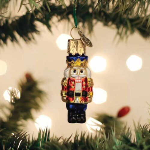 Old World Christmas 2.00 Mini Nutcracker Soldier Gumdrops Collection Wooden King Perspective: top