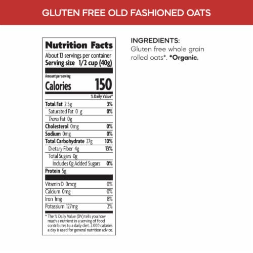 Nature's Path Old Fashioned Oats Oatmeal Perspective: top