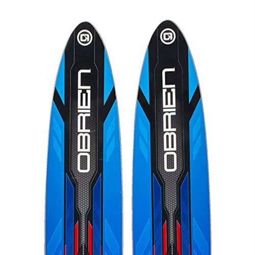 O'Brien Watersports Adult 68 inches Performer Combo Water Skis, Blue and Black Perspective: top